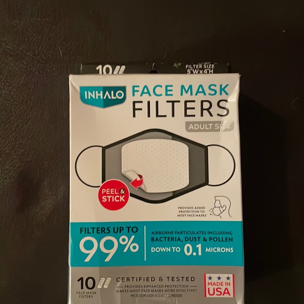 10 pack Inhalo face mask filter (Adult size)